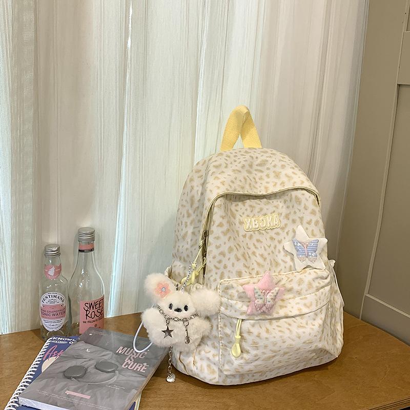 Schultasche neu hochwertig japanisch ins frisch und süß Leopardenmuster Mini-Rucksack Oberschüler Rucksack mit großer Kapazität