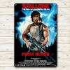 First Blood Movie Metal Poster Tin Sign Sylvester 20x30cm Plate