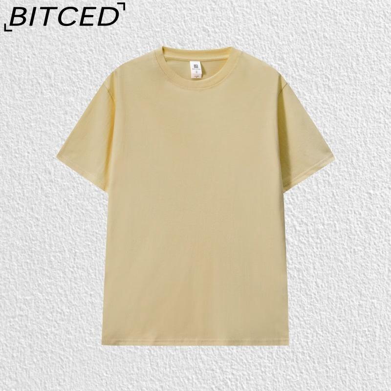 BITCED Cotton Short Sleeve T-shirt Men's Fashion Loose Half Sleeve Shirt Printed Compassionate Shirt