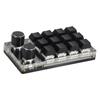 Programmable Macro Keyboard 2 Knobs Blue Switch Black 12 Keys Mini Keypad with RGB for Office Games Music Media