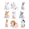 20cm Simulation Cute Rabbit Plush Fur Realistic Kawaii Animal Easter Bunny Rabbit Toy Model Gift Home Decoration