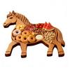 Horse Charcuterie Board Wooden Horse Shaped Serving Tray Rustic Appetizer Platter for Fruit Meat Cookie Nut Cheese Home Party