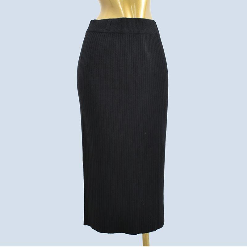 Multiple Items Slit Sheath Skirt Skirt Fall and Winter Women's Mid-Length Skirt Knitting Popular Wool Skirt Straight-leg