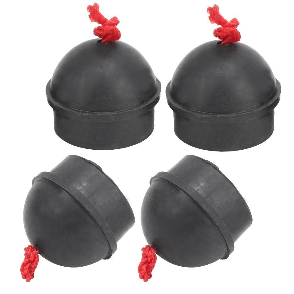 4pcs Rubber Cue Chalk Holder With Cord Non Slip Pool Chalk Holder Anti-Lost String Chalk Organizer Billiard Game чёрный