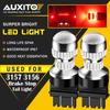2X AUXITO 3156 3157 4057 LED Break Tail Light Stop Singal Bulb RED Light 54H EA