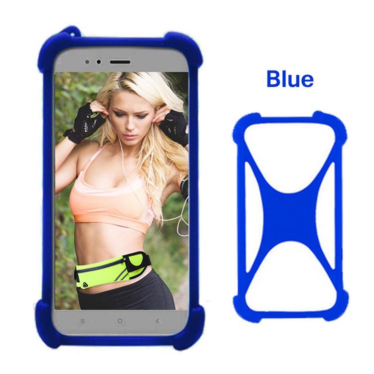 Shockproof Soft Universal Silicone Case for Mobile Phone For 4-6.7inch Mobile Phone синий
