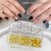 6Grids 3D Metal Heart Nail Art Charms Gold/Silver Starlight Rivets Nails Decorations Y2K Manicure Accessories Nail Parts Jewelry
