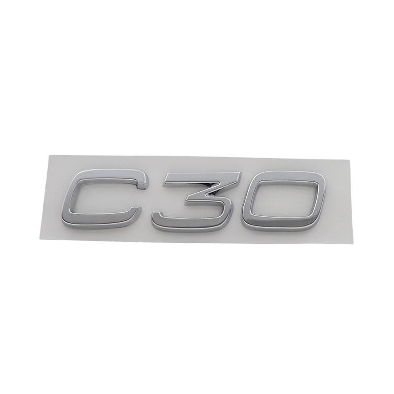 3D Premium C30 C40 Letters for Sweden SUV Off Road Car Engine Hood Fender Trunk Tail Rear Decal Emblem Badge Sticker