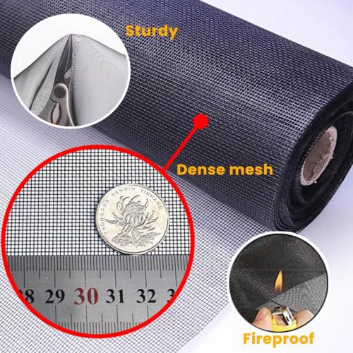 Heavy-Duty Magnetic Garage Door Screen with Weighted Bottom, Auto-Close, Fiberglass Screen Door, Easy Installation, for Two-Car Garages (375x218cm)