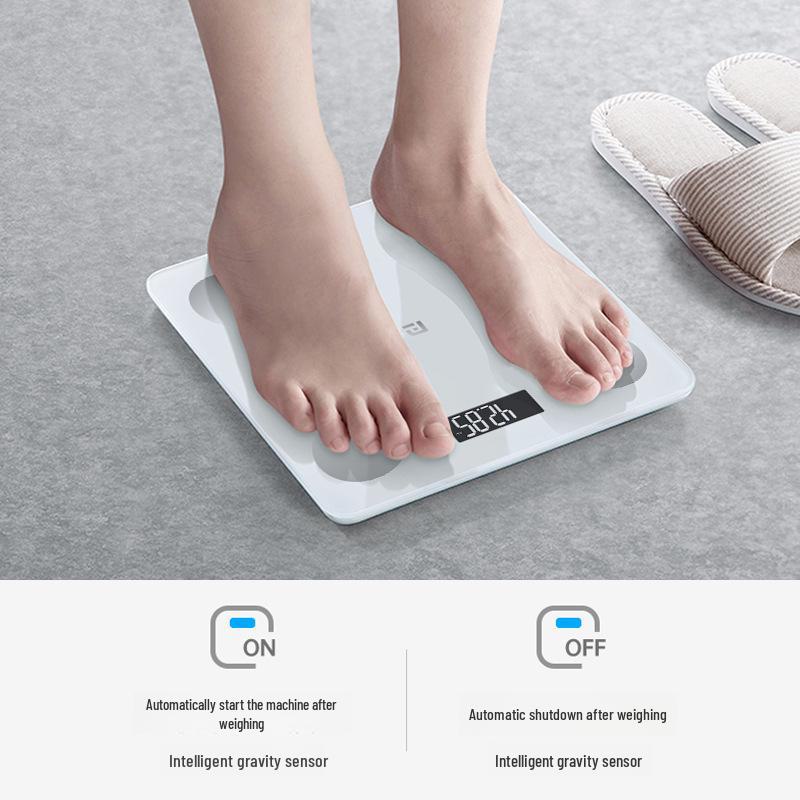 Rechargeable Smart Body Fat Scale for Home - Accurate, Compact, and Mijia App Compatible.