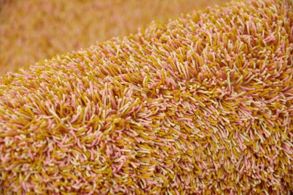 IKEHIKO Rug, 1.5 Tatami Mats, Washable, Tufted "Novel" Style, Orange, Approx. 130 X 185 Cm, Non-Slip Backing (Compatible with Heated Carpets)