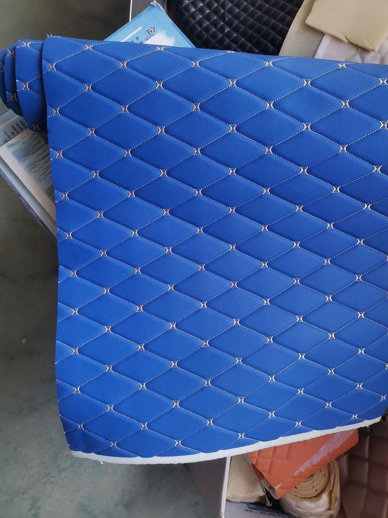 Diamond Pattern Quilted Leather Car Seat Cover & Mat
