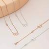 Simple Lines Hollow Puppy Necklace for Women's High-end Clavicle Chain French Luxury