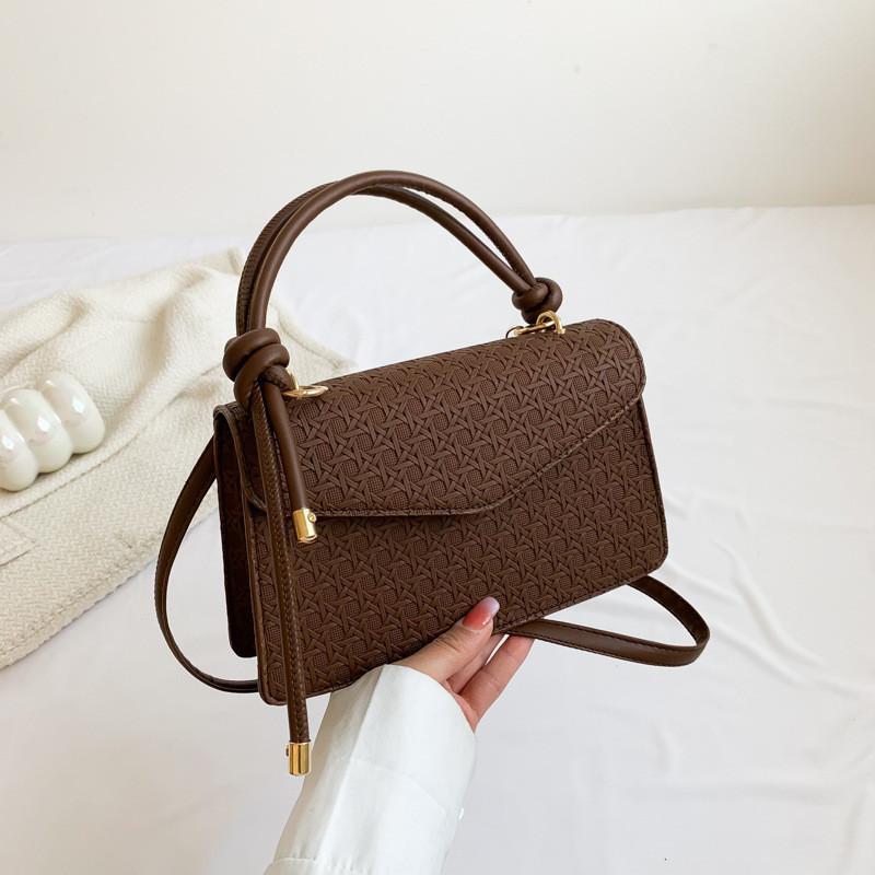 Popular Women s Bag 2023 Summer New Casual Crossbody Bag Women s Simple Retro Shoulder Bag кофейный