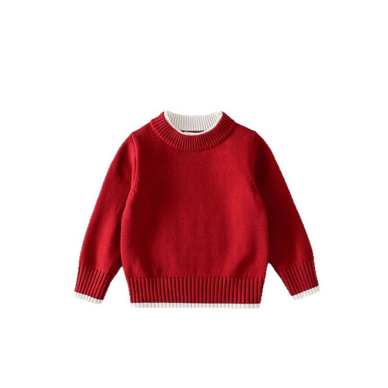 2025 Kids' Fake Cardigan Round Neck Sweater - Spring/Autumn/Winter, Korean Style Parent-Child Outfit