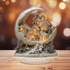 1 st Månhus Dekorationer För Hem Prydnader Bohemiskt Månhus Akryl Displayställ Barnens Julklapp Nyår 2025