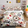 Playing Cards With Vintage Clock Decor Print Bedding Set 1Duvet Cover 2Pillowcases For Adult And Children Luxury Gift Full Size