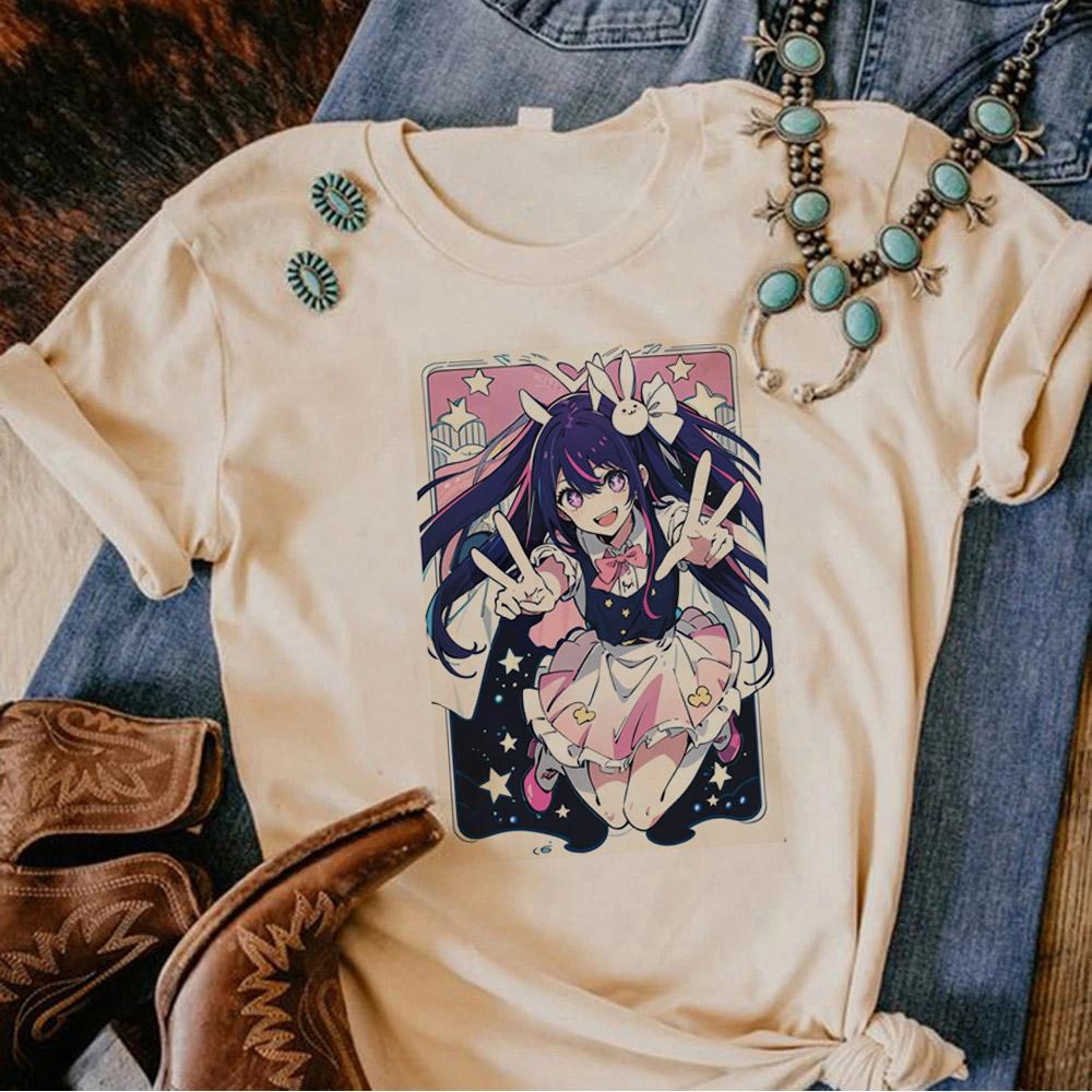 

Hot New Anime OSHI NO KO Pattern Printed T-Shirt Women s Anime Harajuku Breathable Loose Short Sleev T-Shirt Tops S