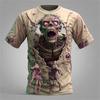 New Halloween Pumpkin Print Men's T Shirt Personality Hip Hop Trend Short Sleeve T-Shirts Y2k Clothes Casual Funny Terror Tops