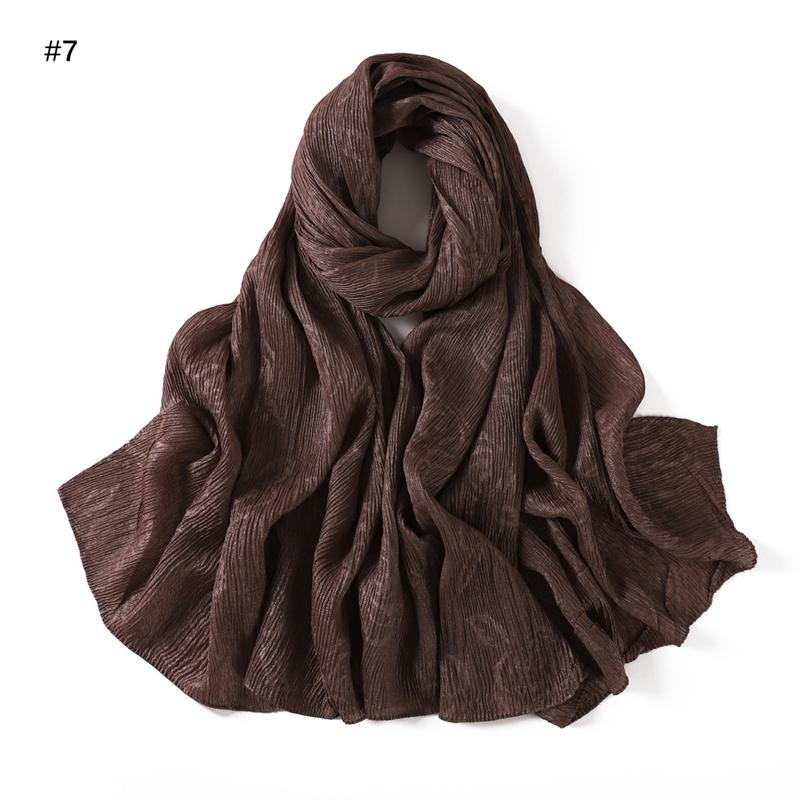 Grande Taille Foulard Satiné Dégradé Femme Foulard Uni Femme Hijab de Luxe Long Bandana Châles et Étole pour Robe de Soirée