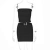 Sexy Strapless and Hip Hugging Skirt Set Sexy Tube Top Bodycon Dress Suit