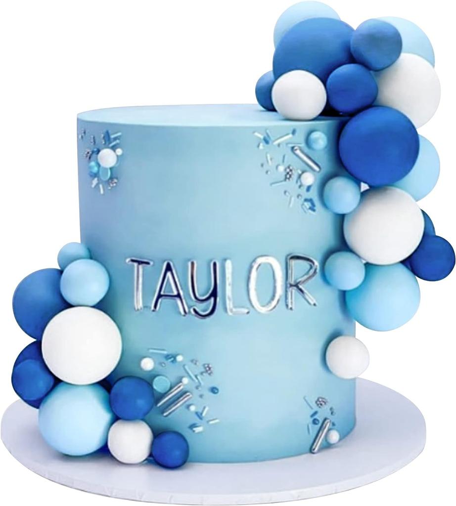 32PCS Pink White Hot Pink Ball Shaped Cake Picks Topper Cupcake Insert Topper for Birthday Party Wedding Decoration