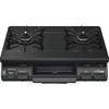 Rinnai Gas Stove, Gas Range, Approx. 60cm Wide, Single-Sided Grill, Push-to-Start Ignition, High-Power Left-Hand Burner, for City Gas, Black, KG67BKL/