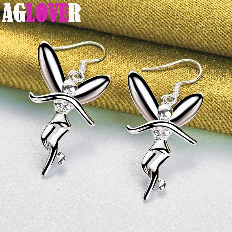 925 Sterling Silver Tančící andělské náušnice Klenoty