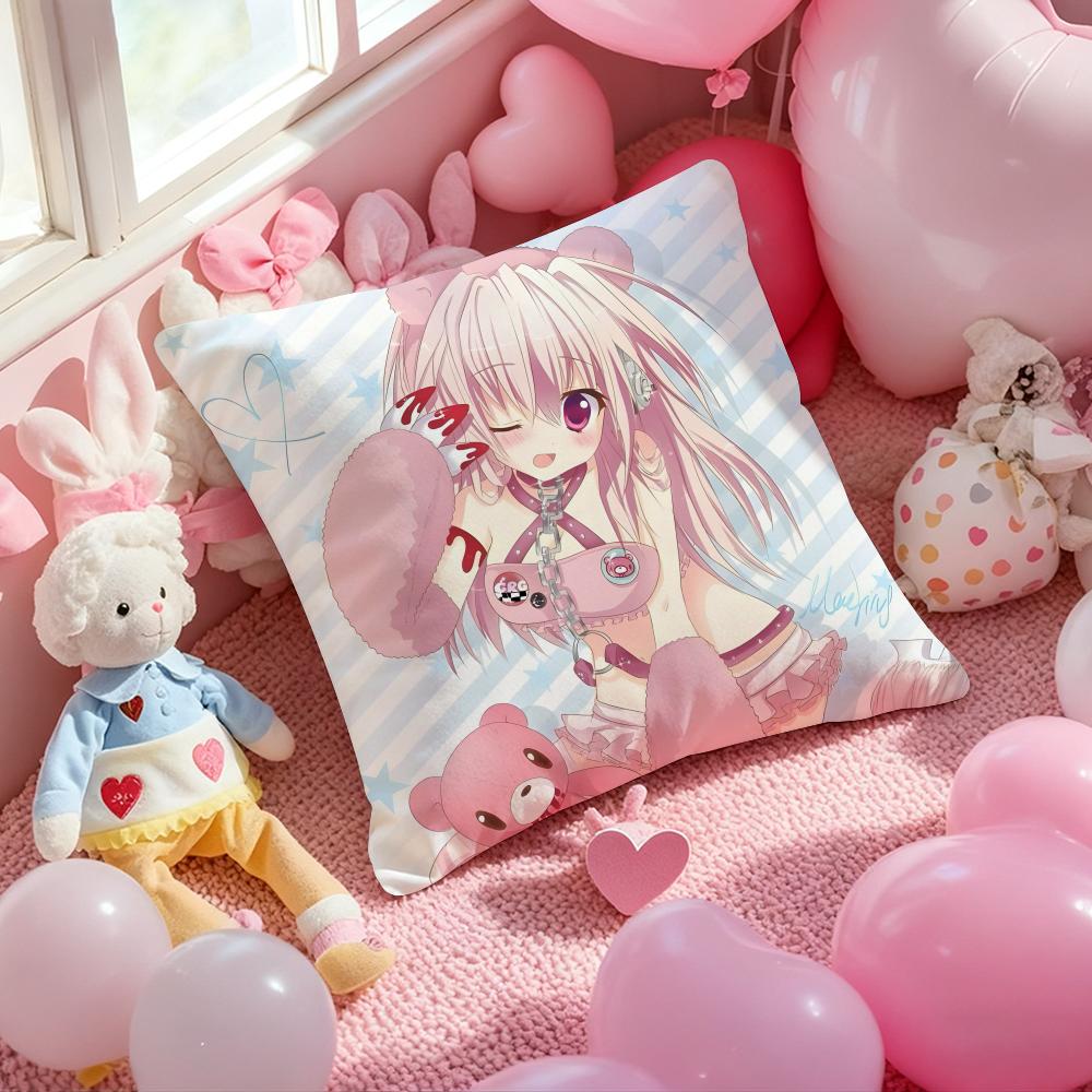 Anime Super Sonico Manga Classic Cushion Cover Pattern Printed Pillowcase for Living Room Sofa Cushion Cover & Bedroom Decor