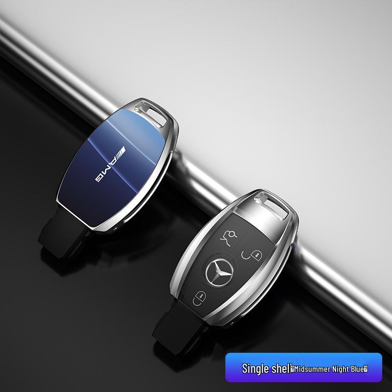 Kompatibelt nøkkelskall og deksel for Mercedes-Benz E-klasse, C-klasse, A200L, GLB, GLC260.