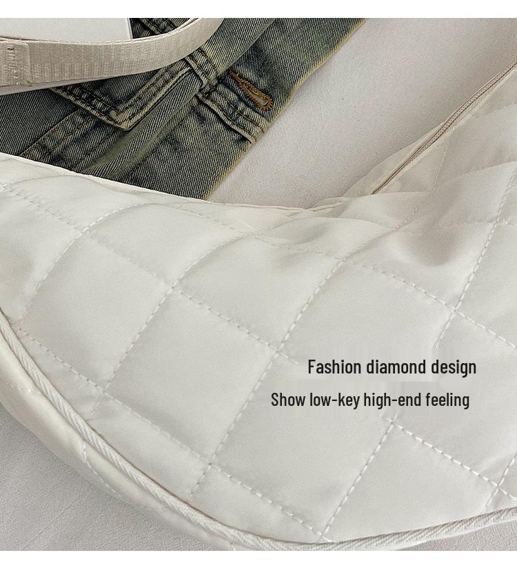 Autumn/Winter 2025 Large Casual Nylon Dumpling Bag - Versatile Crossbody & Single Shoulder Commute Tote for Women.