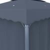 Gazebo with Curtains & LED String Lights 3x3 M Anthracite