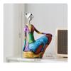 Meditation Figurine Artistic Female Multicolored for Shelf