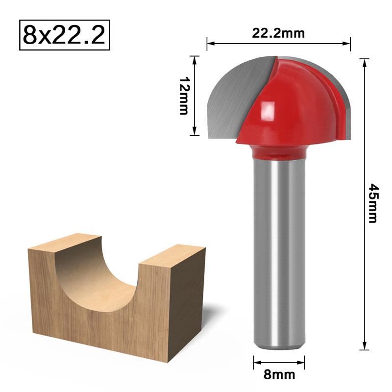 1/5pc 8mm Shank Double Edging Wood Router Bit Tungsten Carbide Cove Box Router Bit Woodworking Milling Cutter