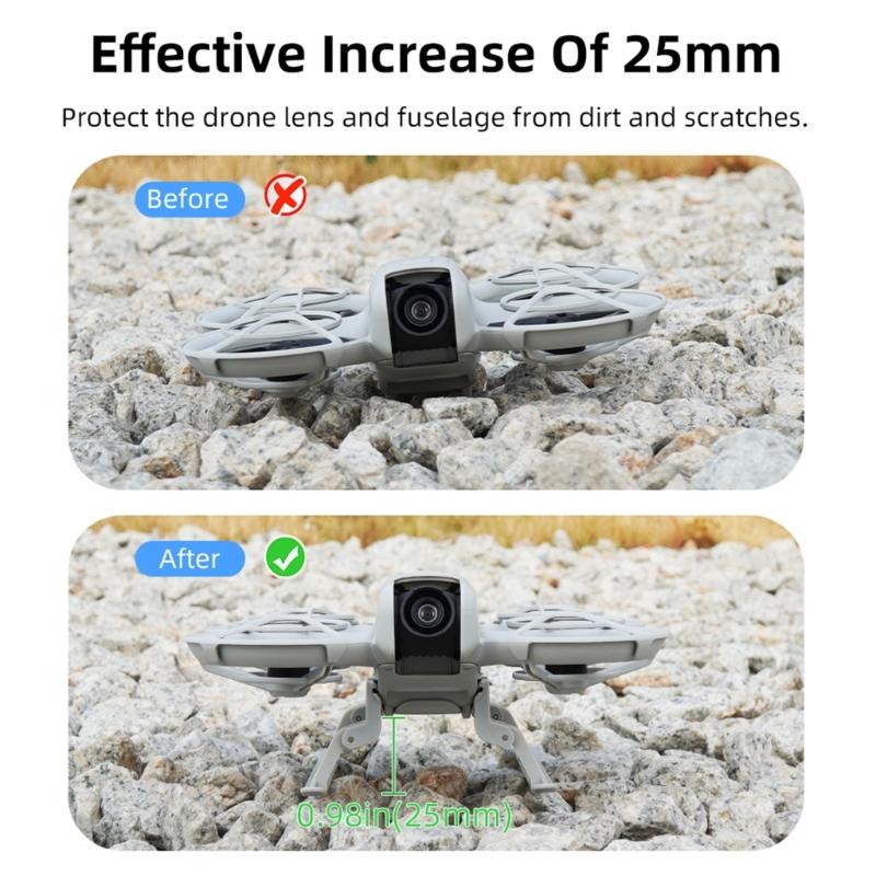 Heightened Landing Gear Landing Skids for Drones Foldable Support Legs with Screw Fixation Drones Accessories