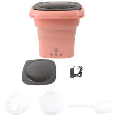 Mașină de spălat pliabilă Mini portabilă Găleată Mașină de spălat rufe cu capac negru pentru călătorii cu RV, apartament