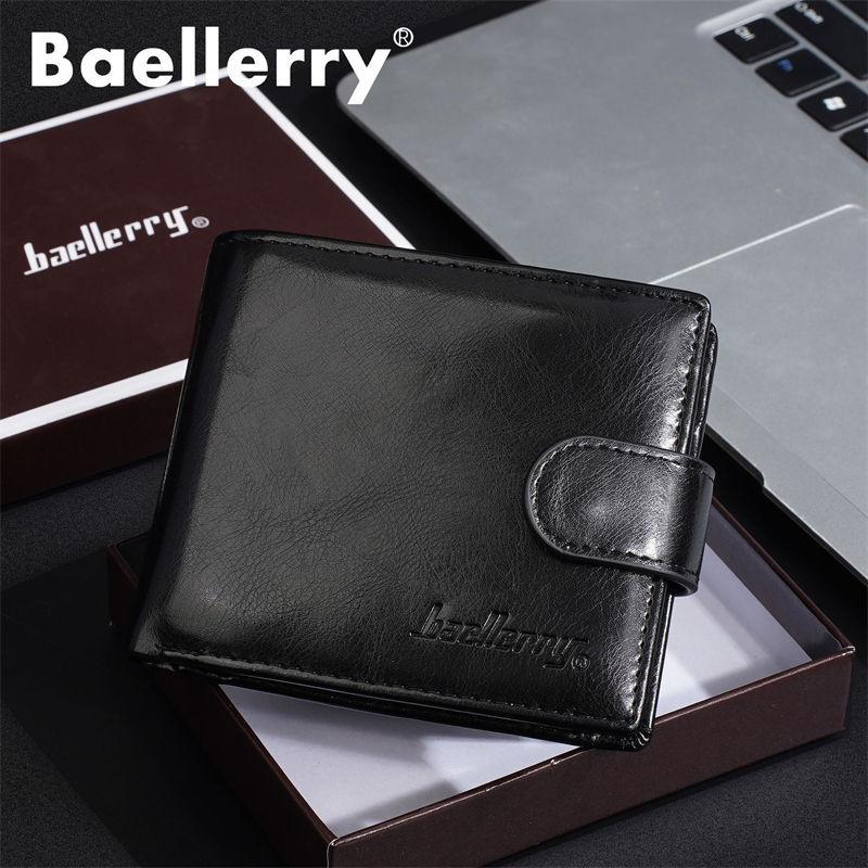 Baellerry Vintage Design Short Wallets for Men Fashion Card Holder Classic Coin Purses