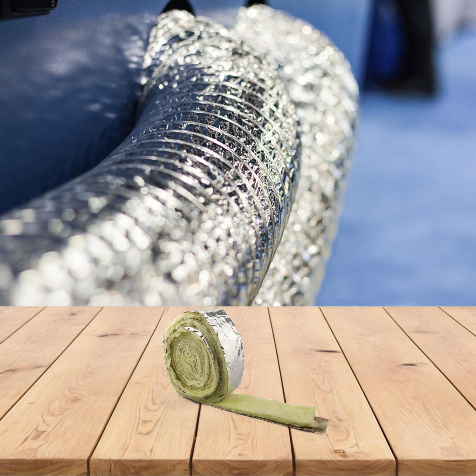 Стекловолоконная трубка Изоляция Фольгированная задняя часть Обертка для труб Эффективная защита