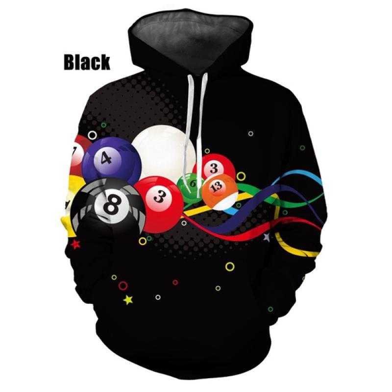 3D Print Billiards Graphic Hoodies For Men Women Long Sleeve Pullover Hooded Sweatshirts Casual Oversized Men Hoodie Tops