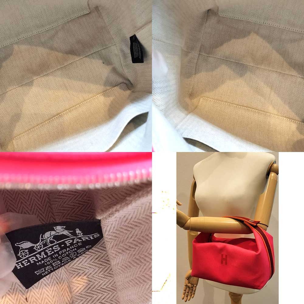 Used HERMES Brid a blackHandbag canvas Women