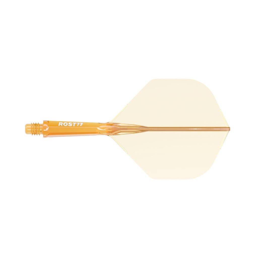 Cuesoul ROST 77 Transparent Set of Clear Clear Rose and Clear Size Small One-Piece Flights, Standard, 3, Purple, Red, Orange, (CS-77-XB789T-S)