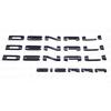 4Pcs Kit 2019 2020 2021 Sierra Denali Letters Emblems Gloss Black 1500 HD 2500 HD 3500 Hd AT4 Nameplate Badge Replacement for Sierra Denali