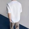 Men Crew Neck Short Sleeve Stitching Design Casual Loose Plain T Shirt Tops