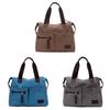 Korean Style Canvas Womens Casual Shoulder Bag With Zipper Pockets For Daily Use