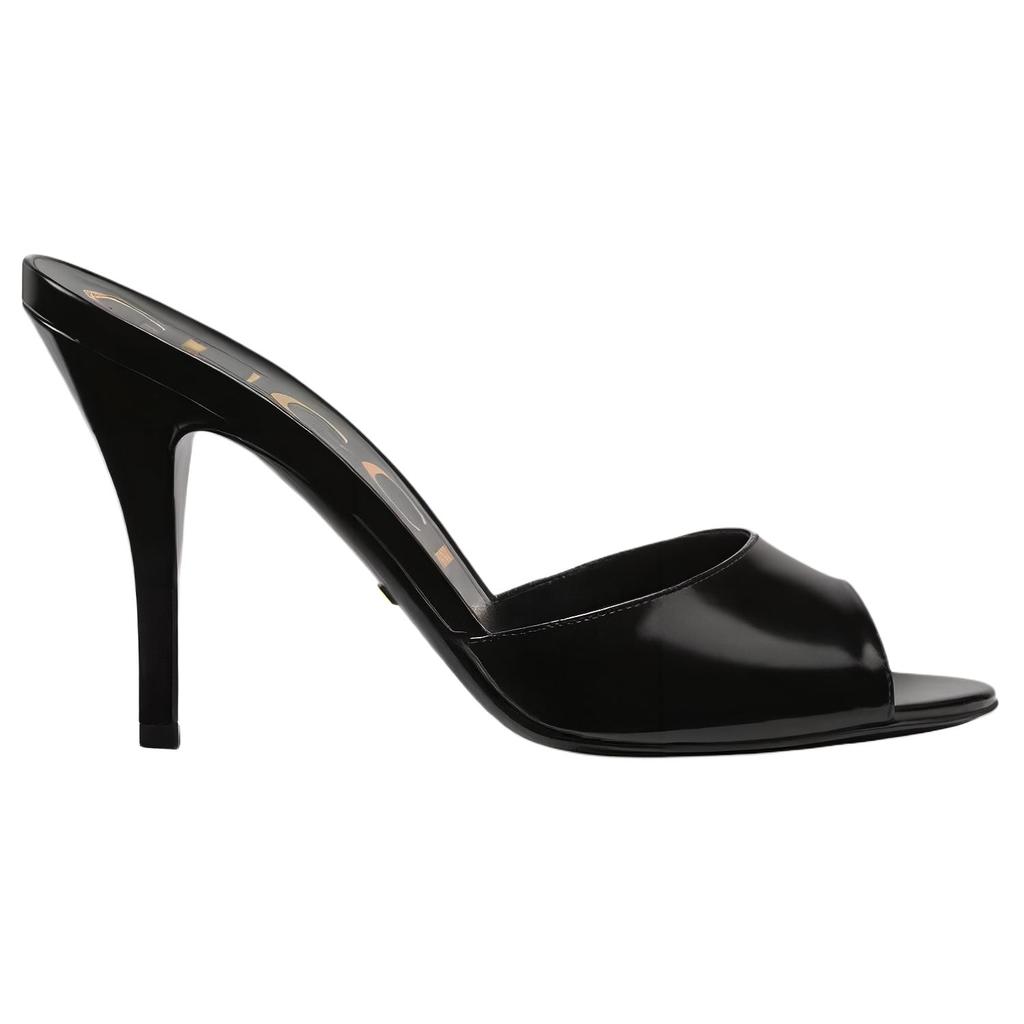 GUCCI Slide Slippers Women's Black 593389 CLG00 1000