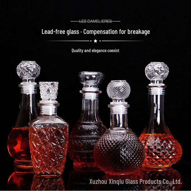 Crystal XO Spirits Decanter: Diamond Glass Red Wine Bottle