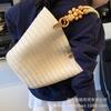 Summer fashion casual portable large-capacity bag women's new 2025 simple straw tote bag versatile underarm bag
