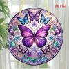 2D Flat Purple Butterfly Acrylic Decoration Sign, Christmas and Halloween Gift, Suitable for wall decoration, porch, room, villa, accents Home, Hallwa