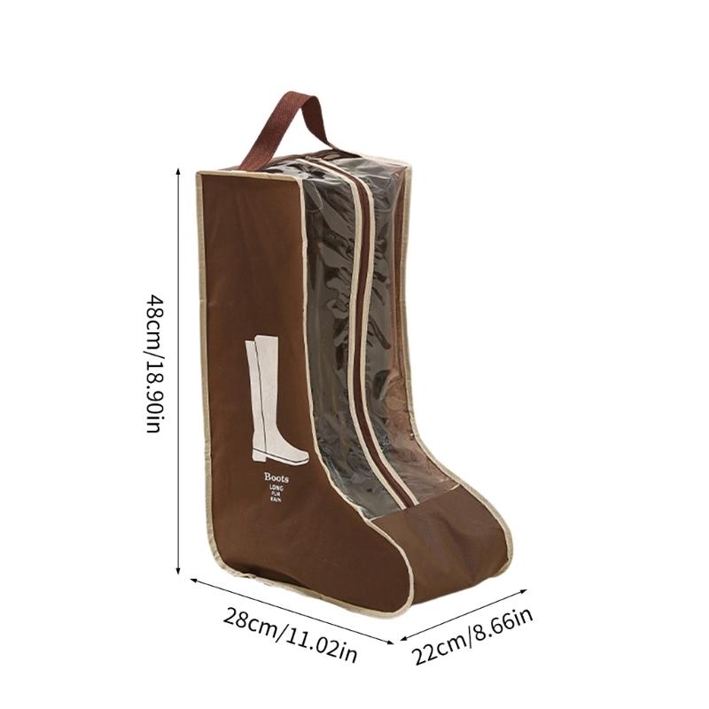 Set of 4 Dust Proof Shoe Storage Bags MultiPurpose Waterproof PVC Boot Organizer Cover For Home And Commute Use