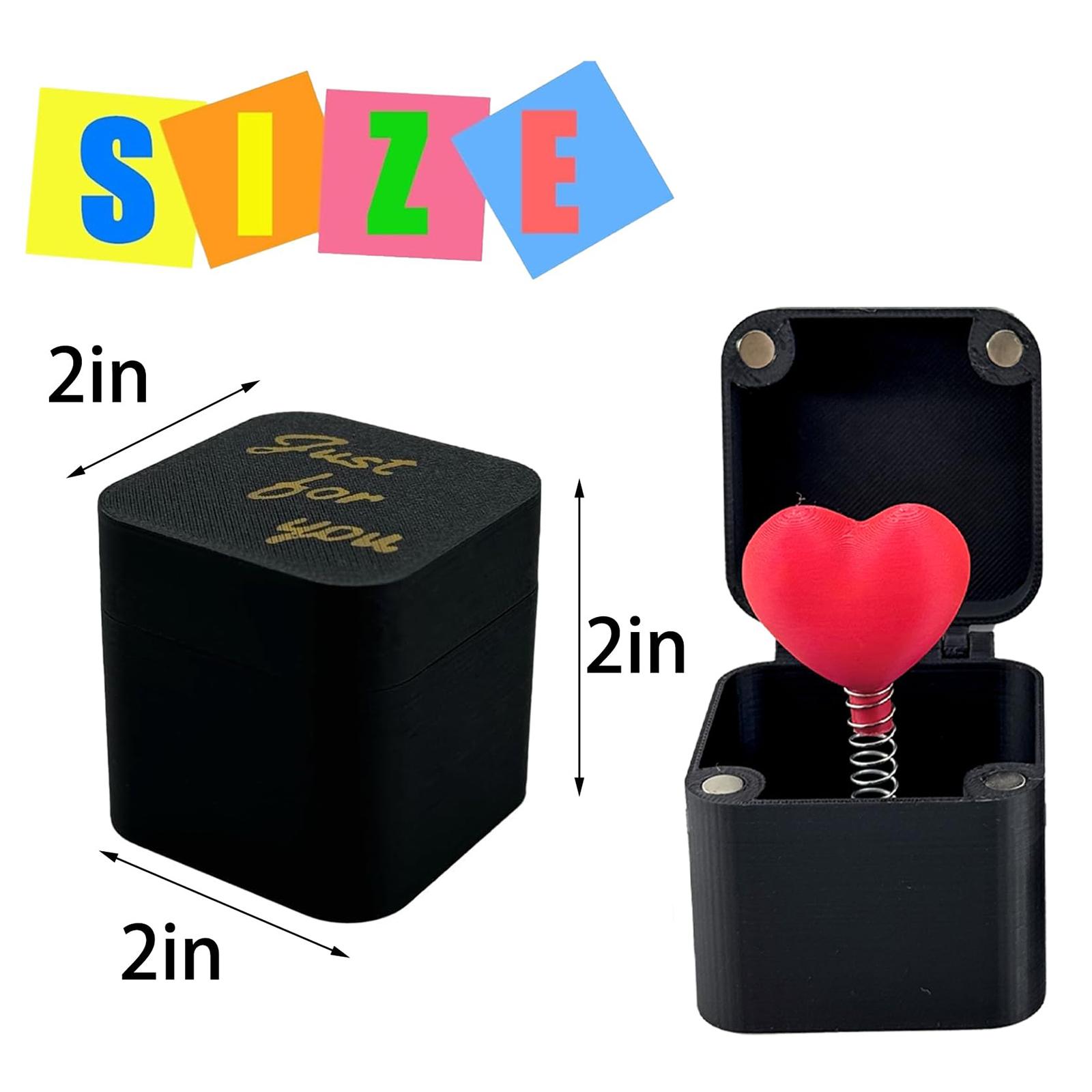 

3D Printed Roses Love Heart Box Multi-Purpose Creative Fun Prank Gift Funny Popping-Up Gifts for Valentines Day & Mothers Day AS Shwon